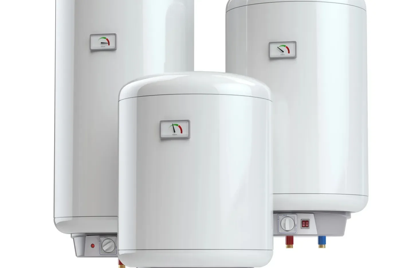Chauffe-eau électriques de différentes capacités prêts à être posés